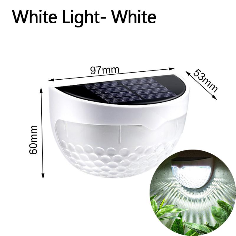 1/4pcs Waterproof Solar Light Semicircle Fence Wall LED Lamp Garden Stairs Balcony Solar Powered Lamps Outdoor Luminous Lights