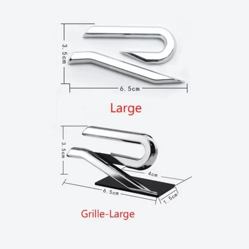 ear1 Metal for Volkswagen VW R Emblem Tiguan Bora GOLF POLO PASSAT CC T-CROSS Touran Jetta Arteon MK6 Car Grille Emblem Modification