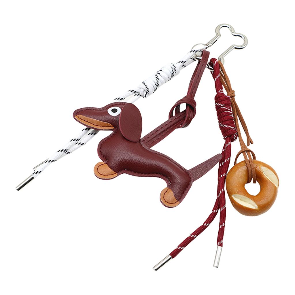 Шоколадный брелок брелок такса брелок для ключей от машины шарм для сумки плетеная веревка подвеска для сумки брелоки для украшения сумки