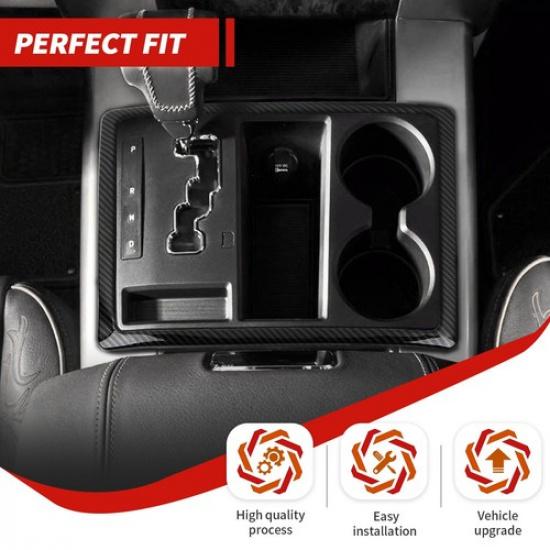 2010-2012 Dodge Ram 1500 Gear Shift Cup Holder Cover Trim Bezel For Dodge Ram 1500 | Carbon Fiber | 1 Year Manufacturer Warranty | Easy tallation