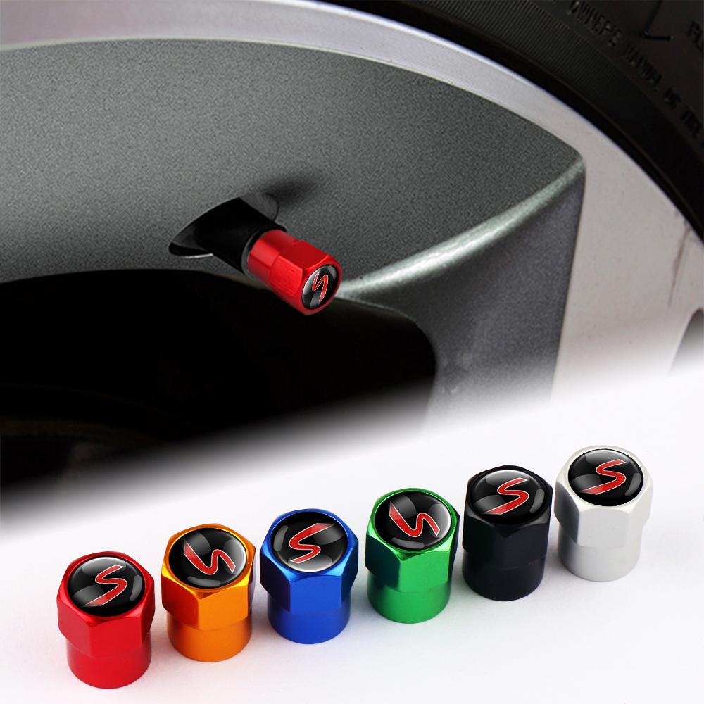 4PCS Metal Car Badges Tire Valve Caps Covers Auto Accessories For Mini John Cooper Countryman S R50 R52 R53 R55 R56 R57 q3