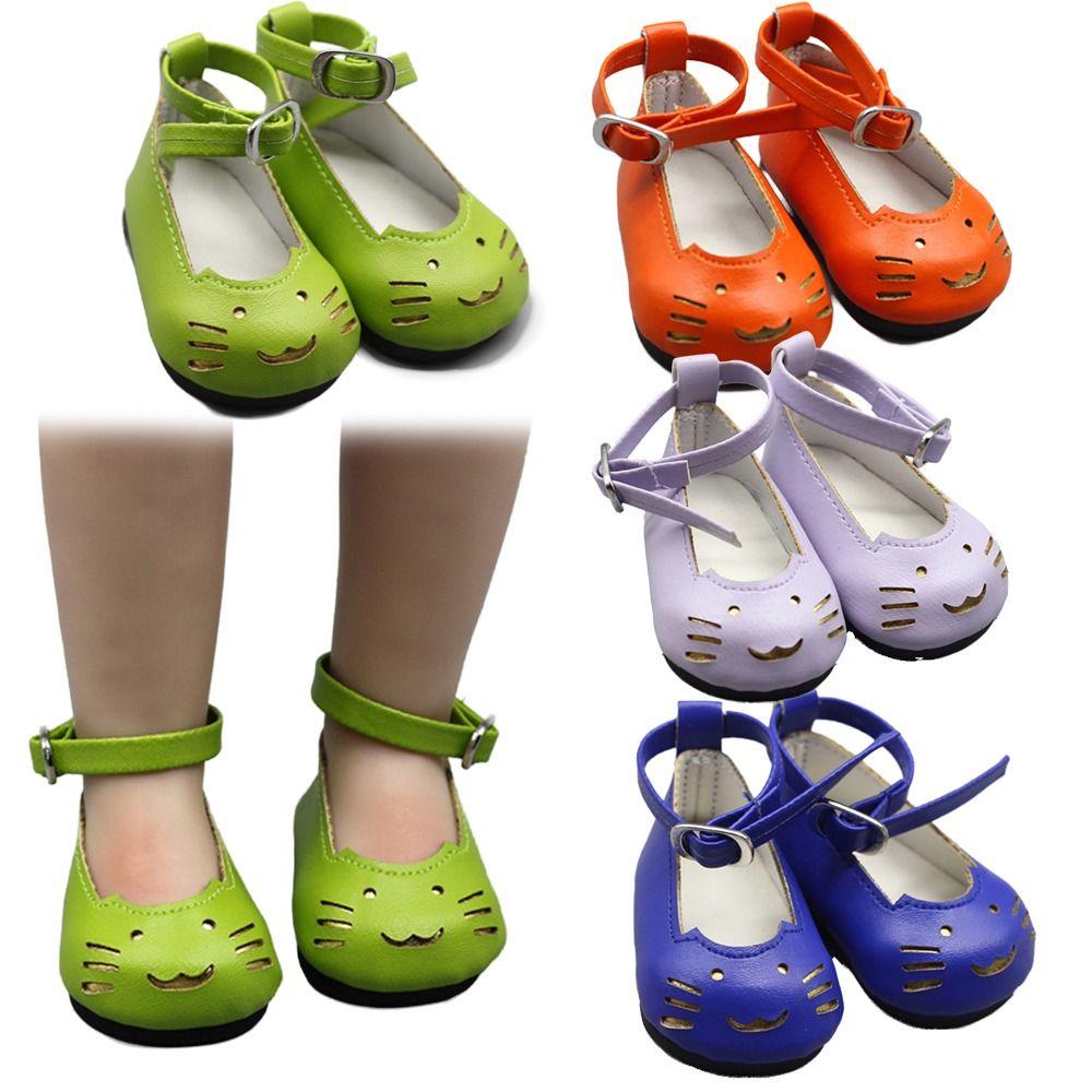 Cute Baby Doll Shoes Cartoon Doll Cosplay Accessories Kids Toy PU Leather Shoes  for 1/3 BJD