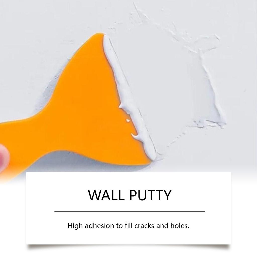 Шпаклевка для стен;Белая стена повреждена, поцарапана, трещины, отверстия от гвоздей отремонтированы;Подходит для лечения различных легких дефектов стенок