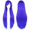 80cm Long Synthetic Hair Heat Resistance Anime Straight Hairpiece Halloween Cosplay Wigs  for Women