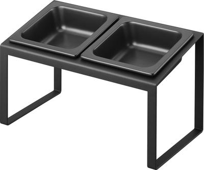 Подставка для мисок Yamazaki Pet Food Bowl Stand W29 x x Миски для корма и воды Nooks 10038 Набор, Наклонная, В17.6см, Черный. Размеры D15.5 H17.6см. марка. Удобная для еды подставка.