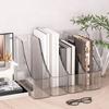 1/2Pcs Vertical Magazine File Shelf Organizer High Durability Transparent Design Multipurpose Paper File Organizer Desktop Storage Rack