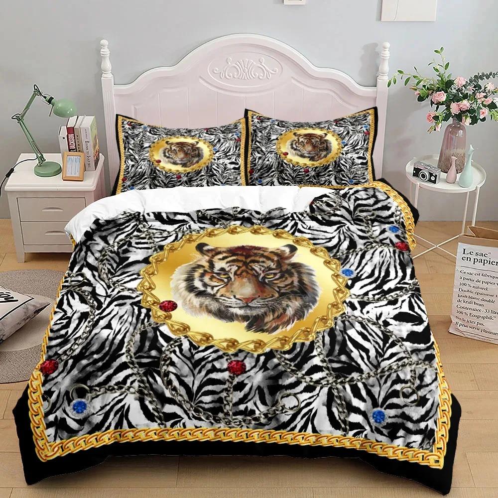 Chains Baroque Pattern Bohemian Bedding Set Small Single Twin Double Queen King Size Bed Linen Set For Adults Kids Quilt Cover