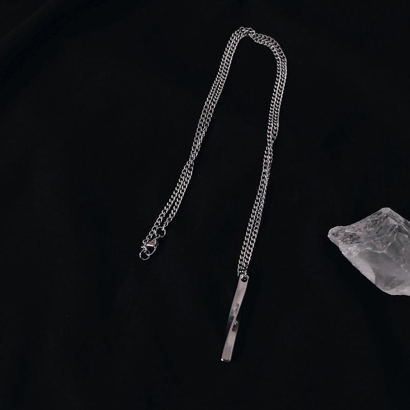 Серебряный цвет винт длинная цепочка ожерелье личности мужские ювелирные изделия геометрический кулон ожерелье