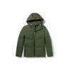 Color Block Warm Sports Hooded Down Jacket Men Outerwear Green A2G9G-U31