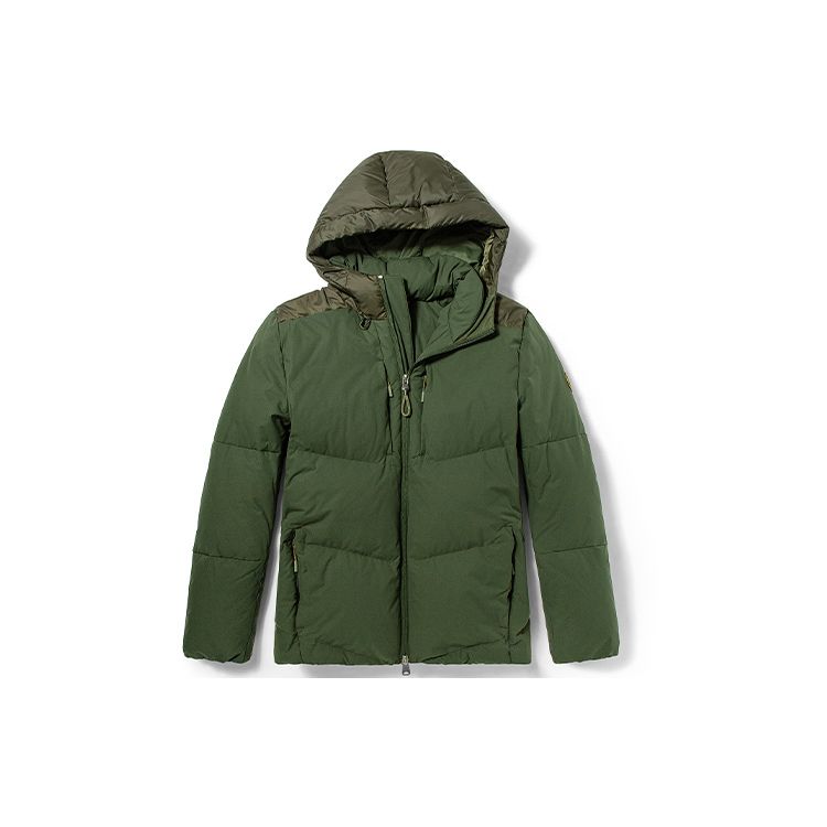 Timberland Color Block Warm Sports Hooded Down Jacket Men Outerwear Green A2G9G-U31