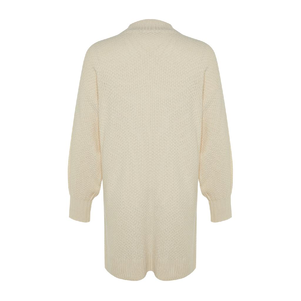 Stone High Collar Honeycomb Pattern Knitted Knitwear Sweater Tctaw24ak00020