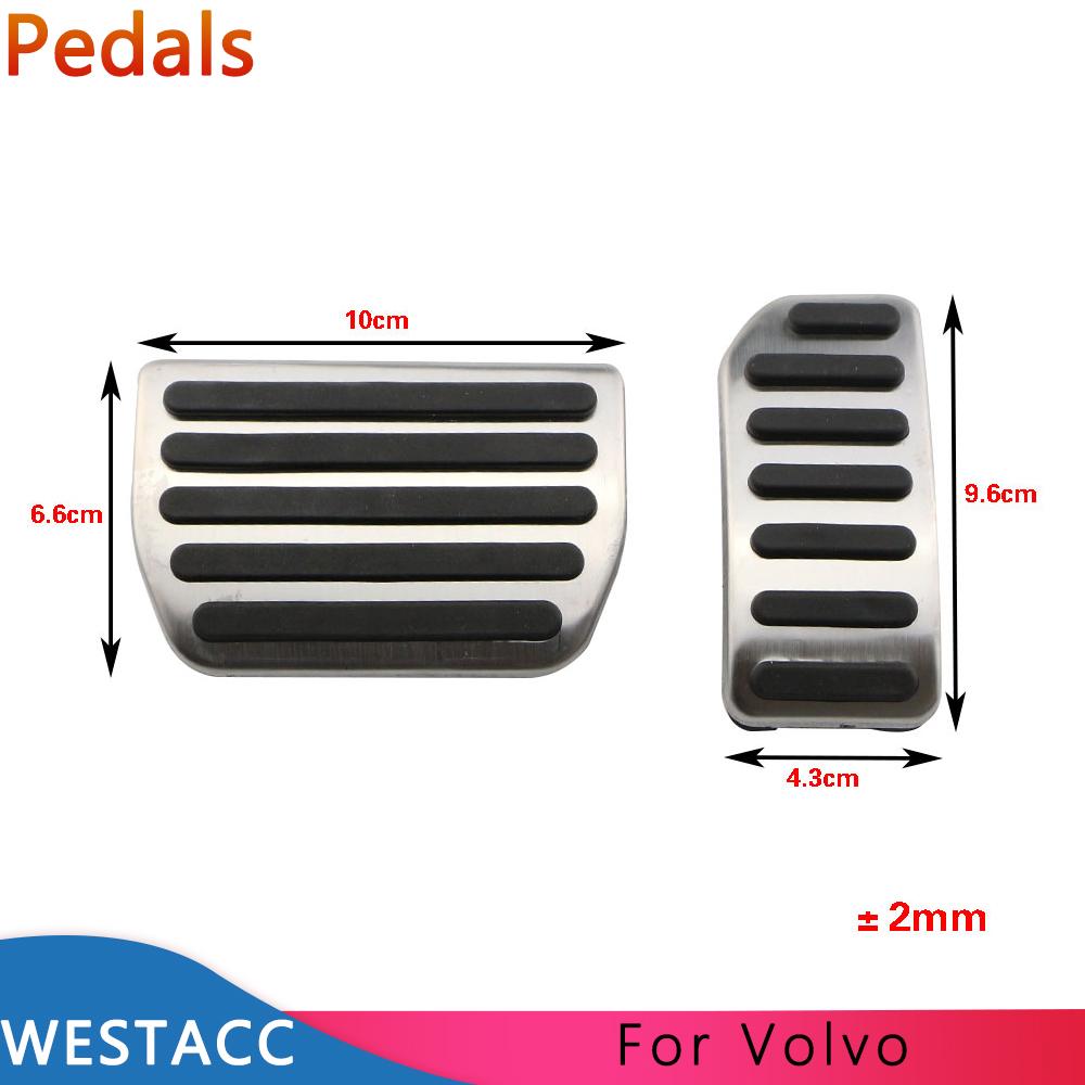 Автомобильные педали из нержавеющей стали, педаль акселератора, тормоза для Volvo XC60 XC70 V60 V70 S60 S60L S80 S80L 2009-2015 AT MT