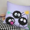 Small Coal Ball Pillow Case Square Pillow Bedroom Sofa Leisure Comfort Cushion Car Living Room Home Decoration