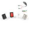 10PCS/LOT 2 Pin 10*15mm SPST ON/OFF Mini Boat Rocker Switch 3A 250V AC KCD11 Snap-in Rocker Switches Black Red White Gray