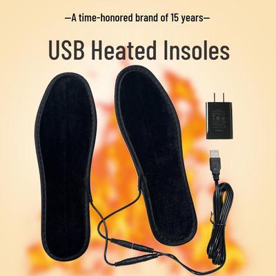 USB-нагреваемые зимние стельки: Электрические грелки для ног для мужчин и женщин