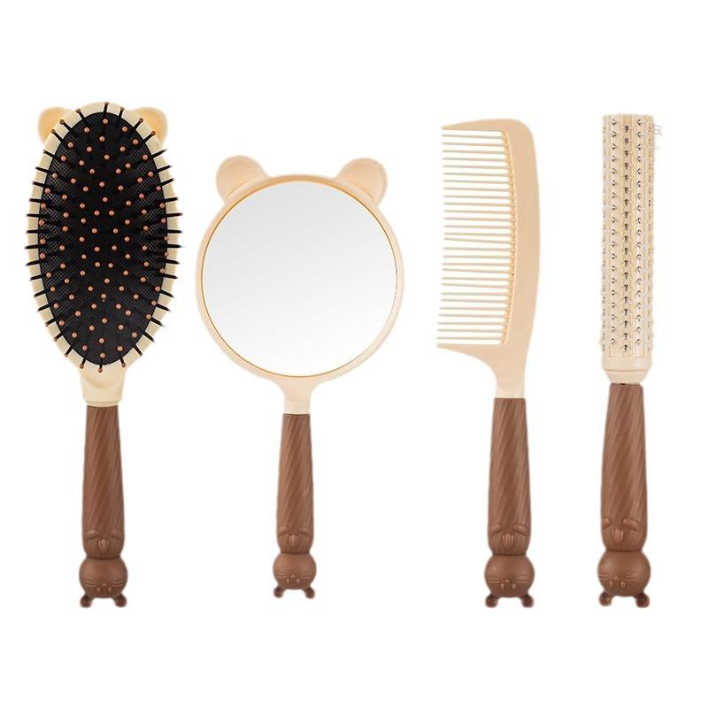 Portable Hairdressing Set: Soft Scalp Massage Comb & Air Cushion Curler for Women