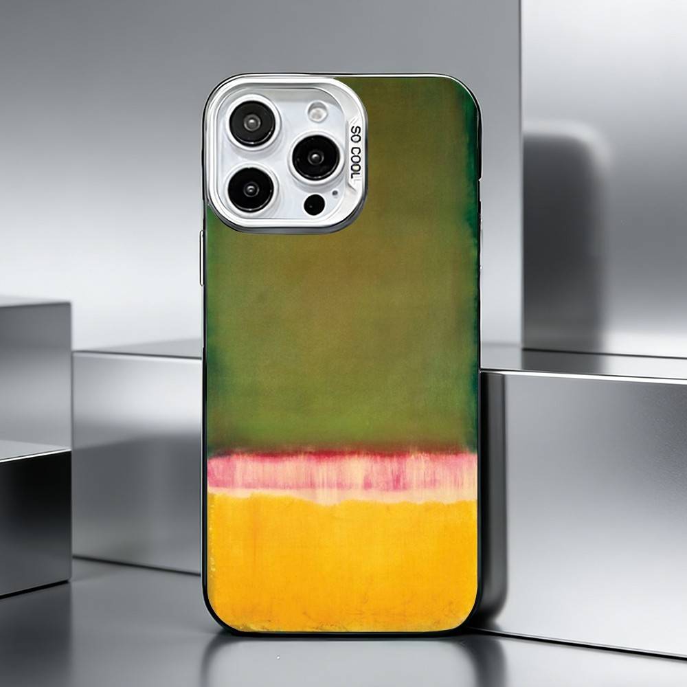 M-Mark Rothko A-Art    Phone Case For iPhone 17,16,15,14,13,12,11 Plus,Pro Max,XS,Colored silver phone case