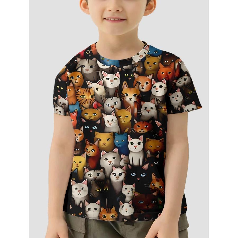 Детский топ с рисунком пожарной машины, модная летняя футболка с 3D-принтом, футболки для мальчиков, повседневные топы с коротким рукавом и круглым вырезом для девочек