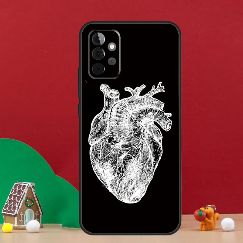 Чехол-анатомия человеческого сердца для Samsung Galaxy A54 A06 A16 A26 A36 A56 A53 A32 A52 A33 A13 A55 A35 A15 A14 A34 A17