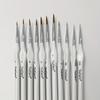 11pcs Detail Paint Brushes Set, Triangular Handle, White, Acrylic, Oil, Watercolors & Paint by Number, Models, Face, Nail, Craft