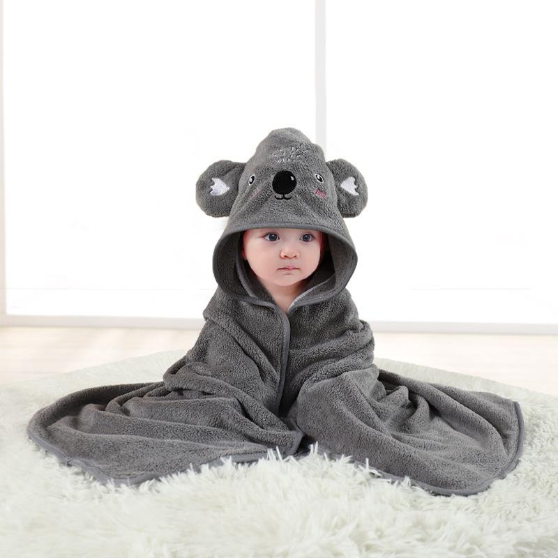 Cartoon Animal Baby Bath Towels Soft Newborn Hooded Towel Blanket Toddler Bathrobe Warm Sleeping Swaddle Wrap for Boys Girls