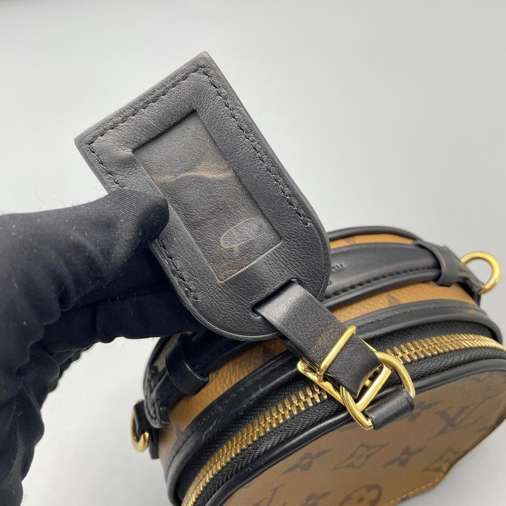 [Pre-Owned] Louis Vuitton Mini Boite Chapeau 'Brown Monogram Reverse Canvas' - Very Good #V677EV