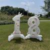 32 Inch Number Balloon Standing White Crown Digital Balloon Ins Style Aluminum Film Balloon Children Birthday Party