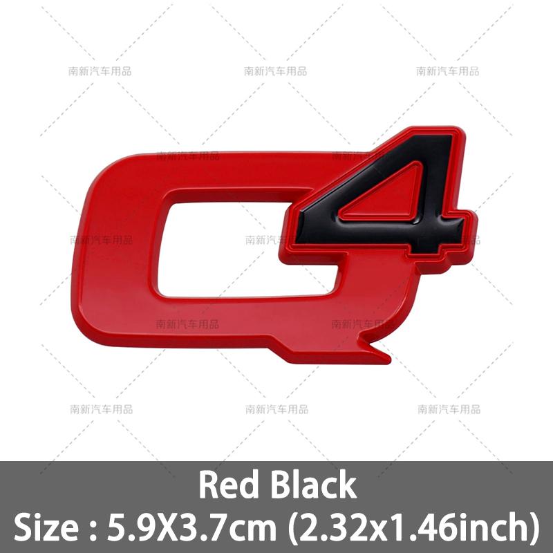 RZUD8 3D Metal Q2 Q4 Letter Badge Rear Giulia Stelvio Trunk Emblem Car Stickers For Alfa Romeo Giulia Stelvio Car Styling Accessories
