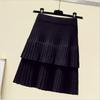 Женская юбка: Весенне-осенняя плиссированная юбка с высокой талией, короткая трикотажная юбка, цельная мини-юбка