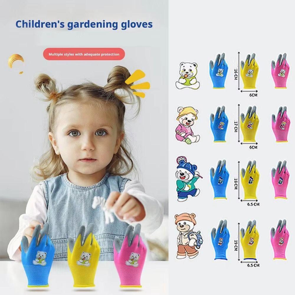 Polyester&Latex Garden Work Gloves Non-Slip Garden Supplies Durable Yard Work Gloves Garden Work