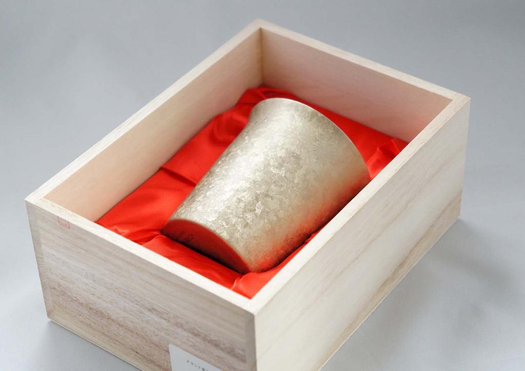 HORIE Сделано в префектуре Ниигата Титановый двойной барабан Печное производство Широкая горловина 250 куб. см Золото T14KM250 Tsubame,