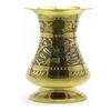 Metal Brass Hand Crafted with Bidri Nakkashi Work Flower Vase for Home Decoration (Golden