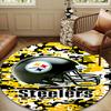 Pittsburgh Steelers Logo Art Round mat, Anti-slip Circle Carpet Chair rug For livingroom,Bedroom, doormat home decor Gift Christmas Gifts