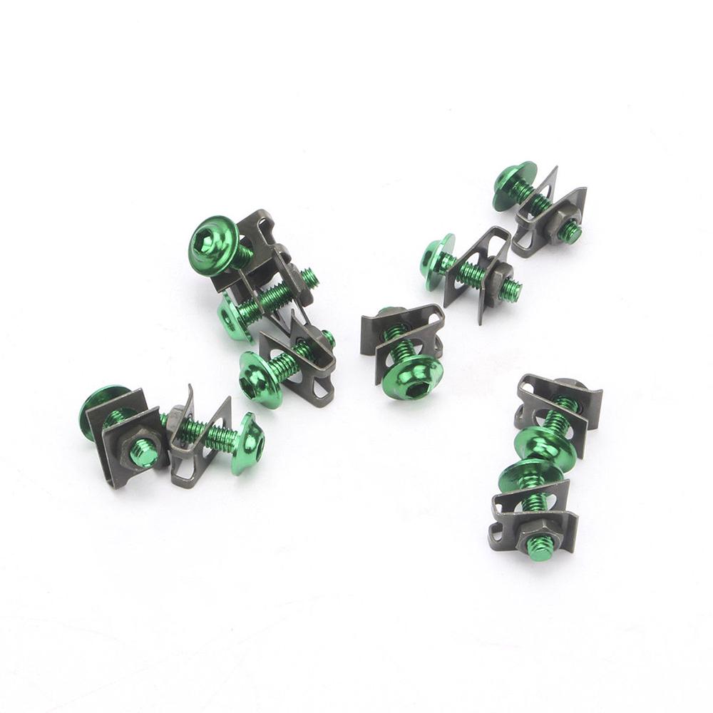 10Pcs Motorcycle M6 6mm Fairing Bolts Kit Spire Speed Fastener Clip Screw
