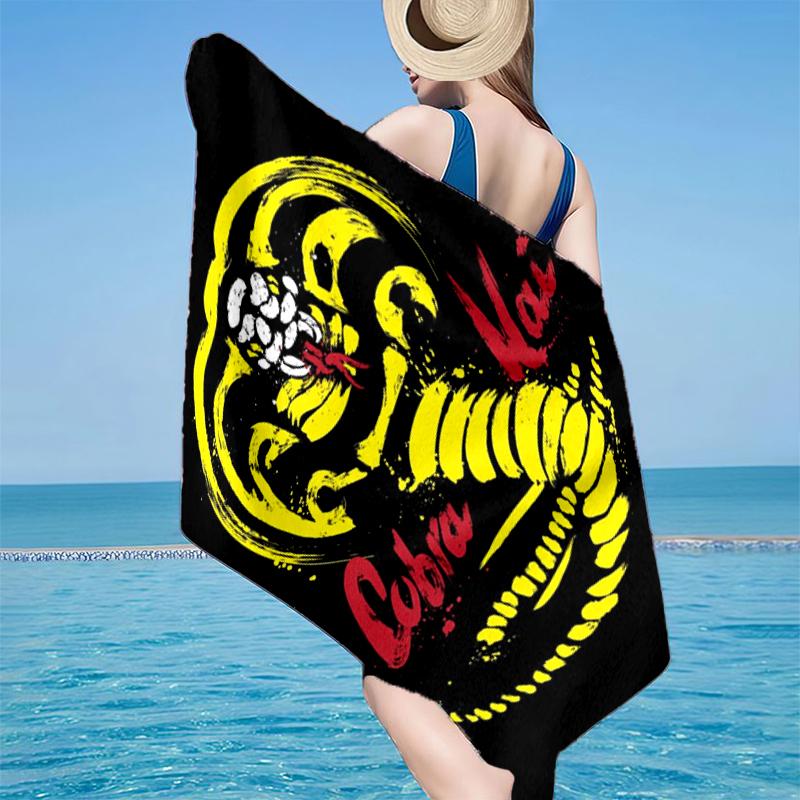 Cobra Movies Of The Fighters Beach Towel, Super Soft Microfiber, Gift for Her/Him, Birthday, for Pool, Beach, Travel, Home Decor Fan gifts