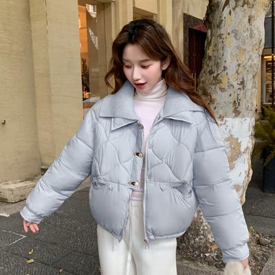 Вязаная куртка с двойным воротником, короткая и теплая