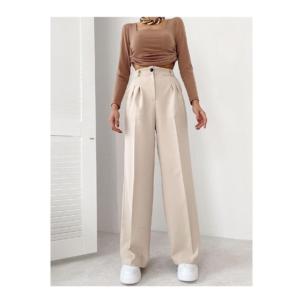 Женские синие свободные широкие джинсы-палаццо большого размера