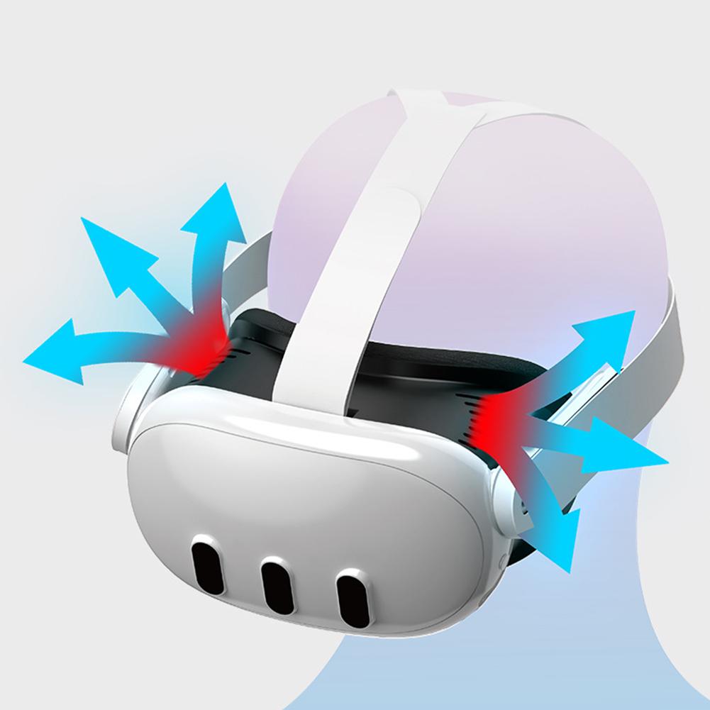 Маска для лица с охлаждающим вентилятором, радиатором лицевого интерфейса с RGB-подсветкой, охлаждающей маской с носовой накладкой, препятствующей протеканию, для Meta Quest 3