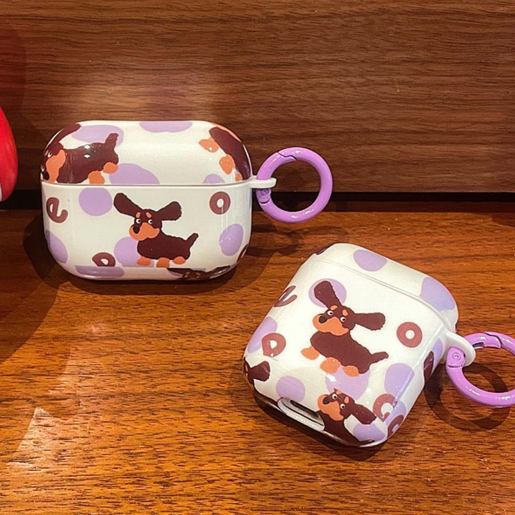 Лакированный чехол для наушников, новинка 2023, беспроводная Bluetooth-гарнитура с милой собакой, зарядное устройство для Apple Airpods 1 3 Pro 2nd 2, милый чехол