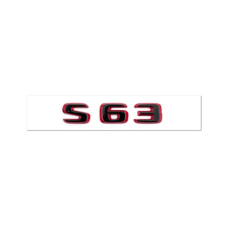 Подходит для задней наклейки с буквами Mercedes Benz C63S GT63S S63LGLE53 SL63S модификация W205 W206 C190 X290 W167 черная красная версия