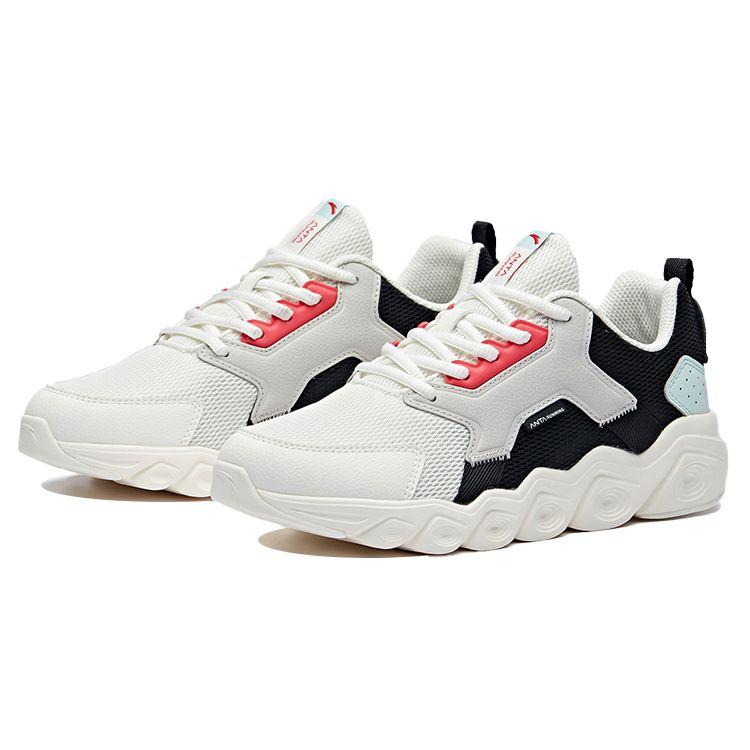 Anta Running Series Versatile Trendy Low-Top Running Shoes Women Sneakers White Black Gray 121935524R-2