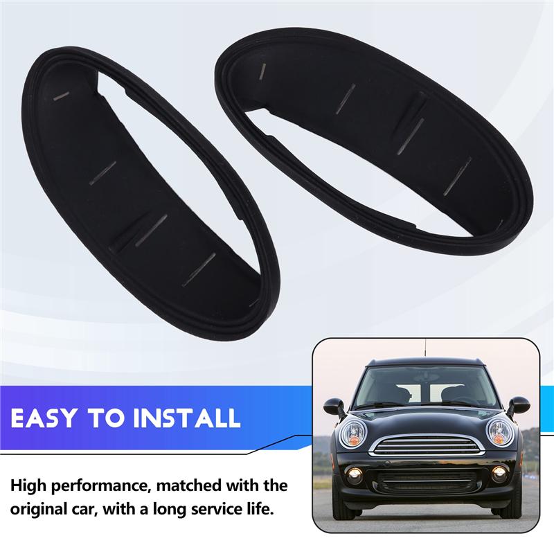 A58X-Rearview Mirror Sealing Ring Rubber Pad Mount 1 Pair For Mini Clubman R55 R56 R57-R59-51169805061 51162755641 Car Accessori