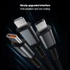 Кабель для быстрой зарядки 100 Вт, универсальный зарядный кабель, нейлоновая оплетка, несколько USB-адаптеров, универсальный зарядный шнур 3 в 1, адаптер Type-C Micro