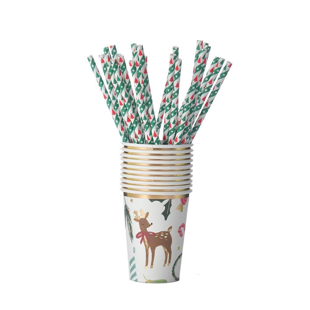 Бронзовый Одноразовая Посуда Сервировка на 10 Бумажная Тарелка Удобная Посуда для Пикника Дети