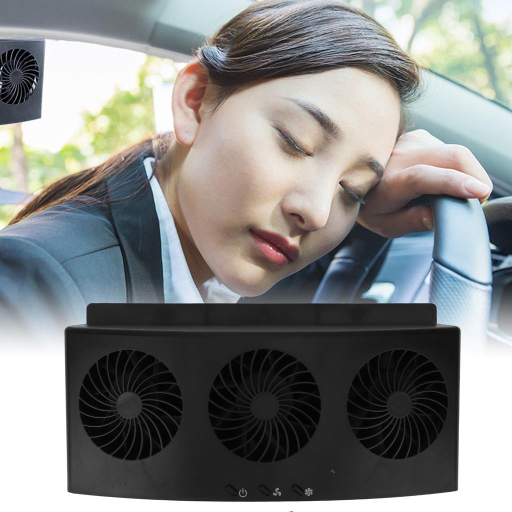 Cars Exhaust Fan USB Rechargeable Solar Air Circulation Cooling And Heat Dissipation High Wind Power 3 Fans For All Cars