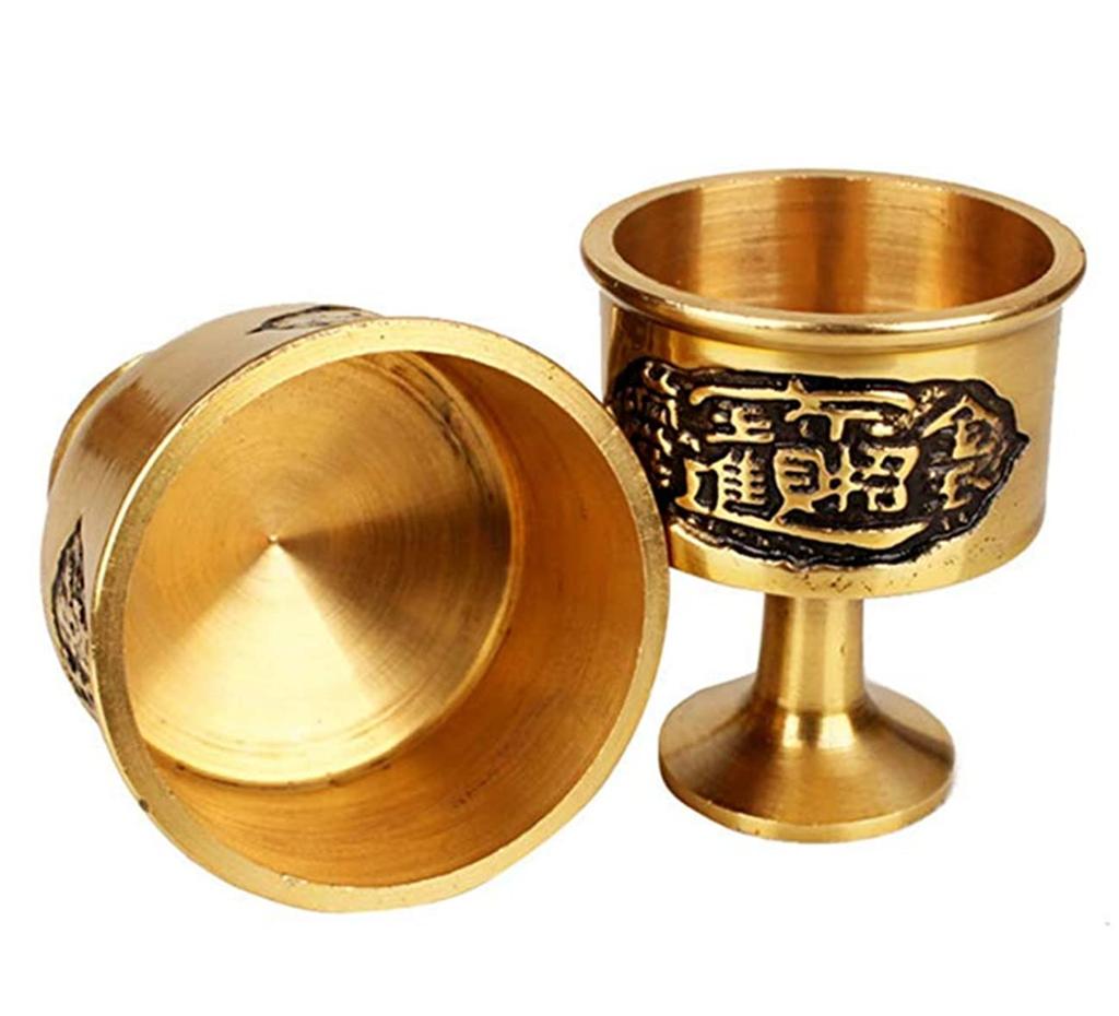 Feng Shui Copper Water Water Good Luck Dragon Water Prayer for Good Luck of Goods, Cup, Cup, Goods, Figurine, Interior, Cup, (Set 5)