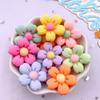 10PCS 25mm Resin Kawaii Colorful Painted Flower Flatback Stone Scrapbook Figurines DIY Home Decor Jewelry Accessories Crafts