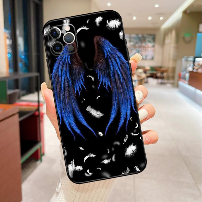Чехол для телефона 'Крылья Ангела Дьявола' для iPhone 17 Air 16 14 13 11 15 Pro Max mini 15 16 Plus 16e Защитная крышка