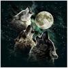 DIY 5D Алмазная картина Волк с лунной кристаллической пастой Картина Вышивка крестиком