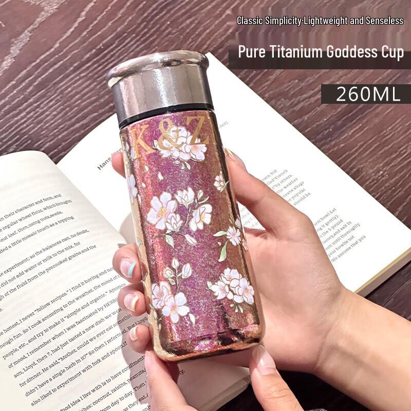 LUCK&ZMEJ Pure Titanium Portable Insulated Water Bottle